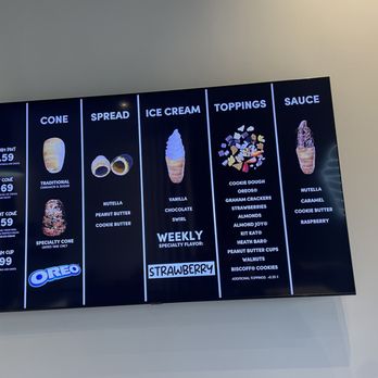 Crispy Cones - The menu walks you through ordering - Desserts Near Me - Logan, Utah