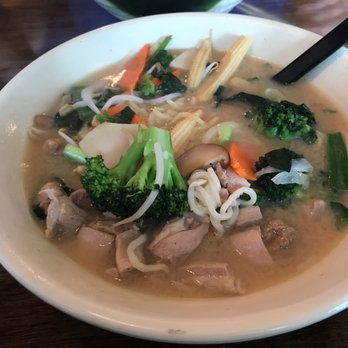 Ramen Bar - Miso Broth Soup Vegetable Ramen Soup with chicken added - Ramen Near Me - Pittsburgh, Pennsylvania Ramen Bar - Miso Broth Soup Vegetable Ramen Soup with chicken added - Ramen Near Me - Pittsburgh, Pennsylvania