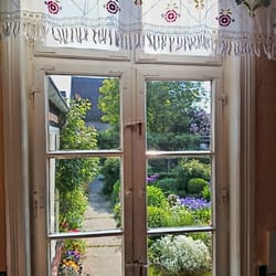 Pension Roter Adler - View from the communal kitchen.