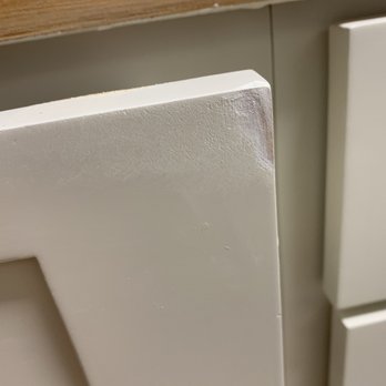 Ad Value Handyman Services - Brand new kitchen cabinet Damaged by their poor job while sanding the trim on top of the cabinet. - Handyman Near Me Ad Value Handyman Services - Brand new kitchen cabinet Damaged by their poor job while sanding the trim on top of the cabinet. - Handyman Near Me