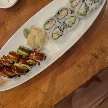 Sushi Nami  - This is the favorite rolls (left side) & California rolls (right side) - Japanese Near Me - Sandy Springs, Georgia