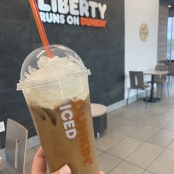 Dunkin' - Iced Caramel Coffee (add whipped cream)