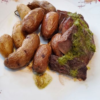 Marinelli's Authentic Italian Cuisine - 7oz Steak with chimichurri and fingerling potatoes. - Italian Near Me - Henderson, Nevada