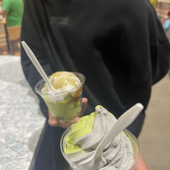 Matcha Ren - matcha black sesame swirl and mochi soft serve - Ice Cream & Frozen Yogurt Near Me - Costa Mesa, California