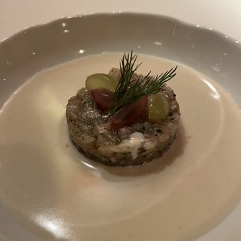 Maricel - Covina (?) tartar in a garlic cream sauce - Seafood Near Me - Sitges, B Maricel - Covina (?) tartar in a garlic cream sauce - Seafood Near Me - Sitges, B