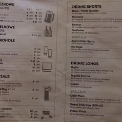 Więzienna Pub - Menu2