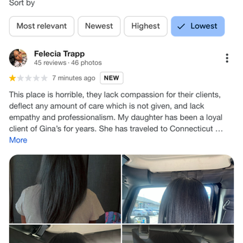 Hair's Talent - My review on Google that keeps getting deleted - Hair Salons Near Me - East Haven, Connecticut Hair's Talent - My review on Google that keeps getting deleted - Hair Salons Near Me - East Haven, Connecticut