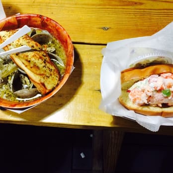 DJ's Clam Shack - Lobster roll & steamed clams in garlic broth.  Both were very good & fresh. - Seafood Near Me - Key West, Florida