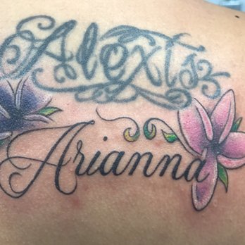 Chong's Tattoo Studio - Tommy did the name on the bottom and freehanded these flowers. Wish I would have found him when I got my other one done! - Tattoo Near Me - El Cajon, California Chong's Tattoo Studio - Tommy did the name on the bottom and freehanded these flowers. Wish I would have found him when I got my other one done! - Tattoo Near Me - El Cajon, California