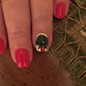 Designs Nails - The Grinch's big hand picking up a Wooville ornament (by Mary) - Nail Salons Near Me - Palatine, Illinois Designs Nails - The Grinch's big hand picking up a Wooville ornament (by Mary) - Nail Salons Near Me - Palatine, Illinois