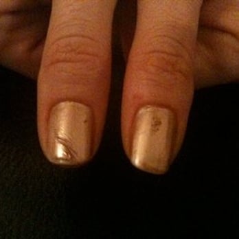 VN Nails - bad base coat + too much polish = bad manicure (polish slid off!!! AND was dinged even though i dried TWICE) - Nail Salons Near Me - Miami, Florida VN Nails - bad base coat + too much polish = bad manicure (polish slid off!!! AND was dinged even though i dried TWICE) - Nail Salons Near Me - Miami, Florida