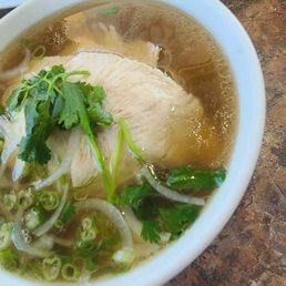 30. Pho-mi Ga (Chicken Noodle Soup) - Delish! Thinly sliced chicken .... perf amount! Size small. 30. Pho-mi Ga (Chicken Noodle Soup) - Delish! Thinly sliced chicken .... perf amount! Size small.