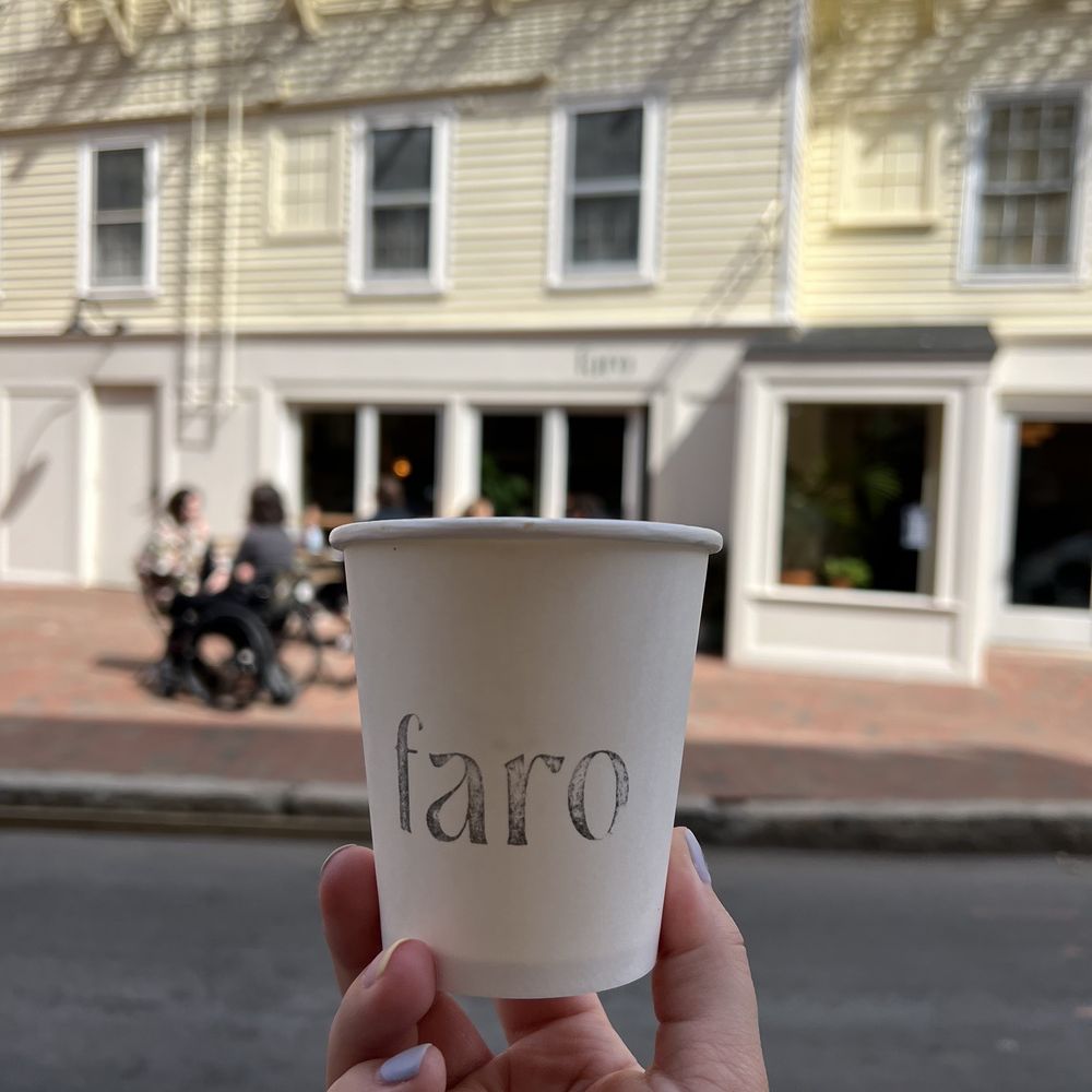 Faro - House latte outside front - Cafes Near Me - Cambridge, Massachusetts Faro - House latte outside front - Cafes Near Me - Cambridge, Massachusetts