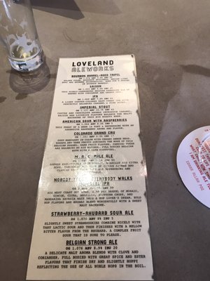 Menu photo 3 Loveland Aleworks Loveland, CO