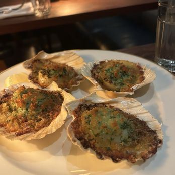 Hawksmoor - Baked scallops. They were so delicious that we could have easily eaten more! - Steakhouses Near Me - Chicago, Illinois Hawksmoor - Baked scallops. They were so delicious that we could have easily eaten more! - Steakhouses Near Me - Chicago, Illinois
