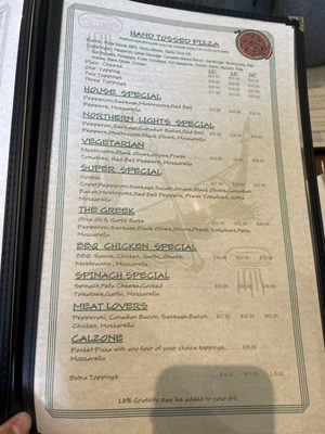 Menu photo 1 Northern Lights Pizzeria Skagway, AK Menu photo 1 Northern Lights Pizzeria Skagway, AK