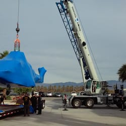 White's Crane Service - Moving a helicopter at Thermal airport