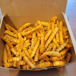 Fries with medium heat.