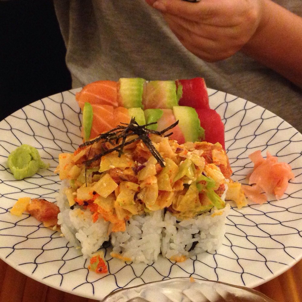 Aji-Nippon Restaurant - Rainbow roll; spicy Mindy roll. - Japanese Near Me - Bethesda, Maryland