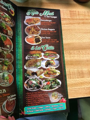 Menu photo 1 Sabroso Porterville, CA