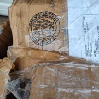 The UPS Store - These idiots packed a 105 pound transmission in a box rated for a 60 pound load maximum.  Sheer incompetence. - Printing Services Near Me - Savannah, Georgia