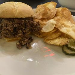 Brisket sandwich with Housemade Potato Chips