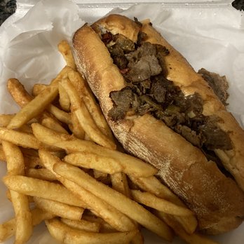 Roma Cafe - Cheesesteak with fries - Italian Near Me - Mobile, Alabama