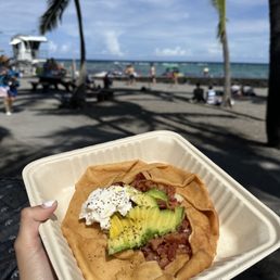 avocado and bacon with sour cream crepe avocado and bacon with sour cream crepe