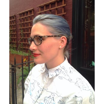 Sara June Salon - L. rocking a silvery blue toner in her platinum locks. - Hair Stylists Near Me - Brooklyn, New York Sara June Salon - L. rocking a silvery blue toner in her platinum locks. - Hair Stylists Near Me - Brooklyn, New York