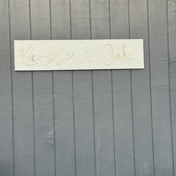 Marble & Oak - Sign - Cocktail Bars Near Me - Forks, Washington Marble & Oak - Sign - Cocktail Bars Near Me - Forks, Washington