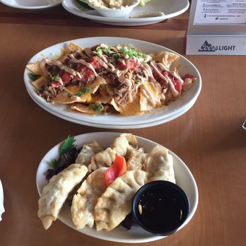Restaurant 604 - Kalua pork nachos and pot stickers - Breakfast & Brunch Near Me - Honolulu, Hawaii Restaurant 604 - Kalua pork nachos and pot stickers - Breakfast & Brunch Near Me - Honolulu, Hawaii