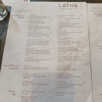 LATHA - Menu - African Near Me - Phoenix, Arizona