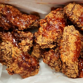 Tsaocaa - 10 wings (Honey Garlic & Secret Spicy), $15.43 ordered through UberEats. They were ok. The secret spicy wasn't spicy at all. - Bubble Tea Near Me - Jacksonville, Florida Tsaocaa - 10 wings (Honey Garlic & Secret Spicy), $15.43 ordered through UberEats. They were ok. The secret spicy wasn't spicy at all. - Bubble Tea Near Me - Jacksonville, Florida