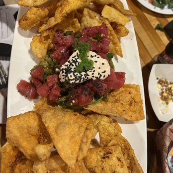 The Peddler - Poke Stacked Nachos - American Near Me - Huntington, West Virginia The Peddler - Poke Stacked Nachos - American Near Me - Huntington, West Virginia