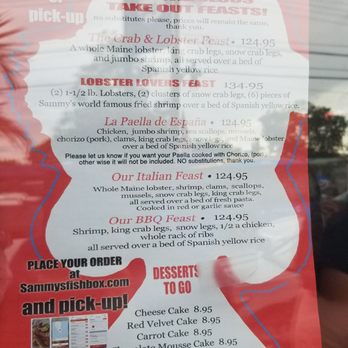 Sammys Fish Box - Menu During Phase 2 - Seafood Near Me - Bronx, New York Sammys Fish Box - Menu During Phase 2 - Seafood Near Me - Bronx, New York