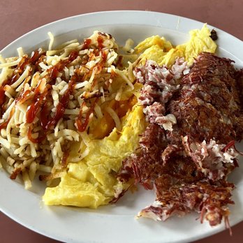 Ruth's Kitchen - Corned beef hash, scrambled eggs, with shredded potatoes. - Southern Near Me - Wilmington, North Carolina