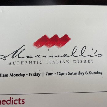 Marinelli's Authentic Italian Cuisine - Menu - Italian Near Me - Henderson, Nevada
