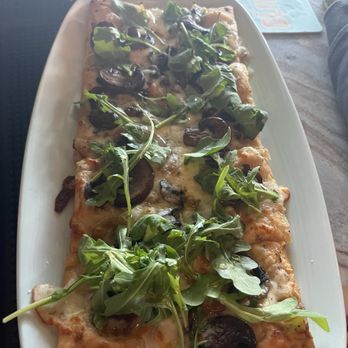 Dear Olivia Bar & Kitchen - Mushroom Flatbread with roasted cremini  mushrooms and other delicious ingredients! - American Near Me - Parkland, Florida