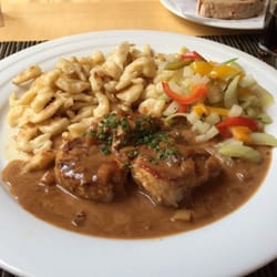 Restaurant Kaserne - Pork-filet with Sauce Calvados and Spätzle