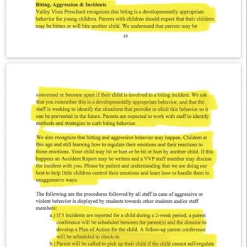Valley Vista Preschool - Valley Vista Parent Handbook showing contradictions - Elementary Schools Near Me - Montrose, California Valley Vista Preschool - Valley Vista Parent Handbook showing contradictions - Elementary Schools Near Me - Montrose, California