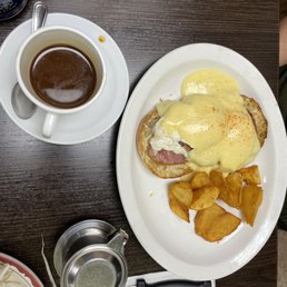 Vietnamese coffee, eggs benedict
