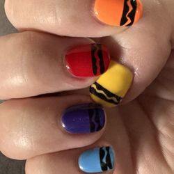 Luxury nails - Back to school - color crayons manicure by Ann. I love them!!!