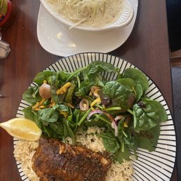 Fish plate and I added garlic mushroom sauce. Loved it! Fish plate and I added garlic mushroom sauce. Loved it!