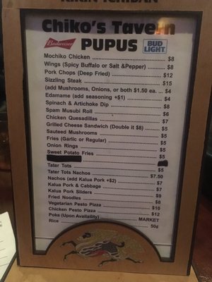 Menu photo 4 Chiko's Tavern Honolulu, HI Menu photo 4 Chiko's Tavern Honolulu, HI