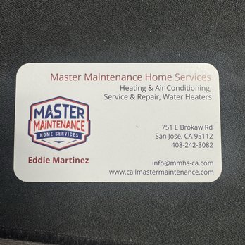 Master Maintenance Home Services - Heating & Air Conditioning/HVAC Near Me - San Jose, California Master Maintenance Home Services - Heating & Air Conditioning/HVAC Near Me - San Jose, California