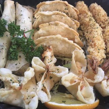 Sushi8 - Sumo sampler with Goyza, shrimp tempura, Harumaki, and crab Rangoon - Sushi Bars Near Me - Santa Fe, New Mexico Sushi8 - Sumo sampler with Goyza, shrimp tempura, Harumaki, and crab Rangoon - Sushi Bars Near Me - Santa Fe, New Mexico