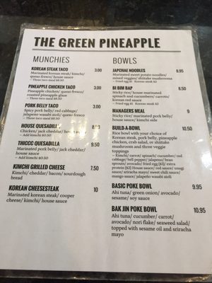 Menu photo 2 Green Pineapple Shepherdstown, WV