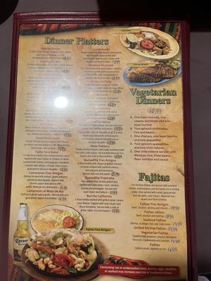 Menu photo 4 Tres Amigos McPherson, KS