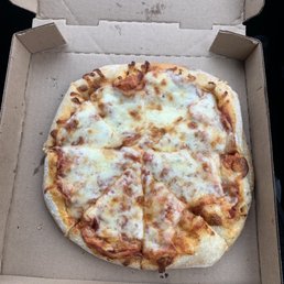 Small pizza with extra cheese! Small pizza with extra cheese!
