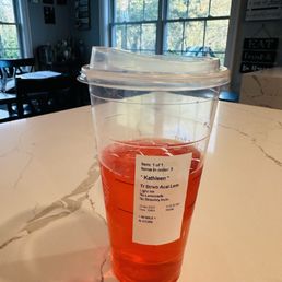 This is the example of the amount of liquid I receive when I order light ice no ice or regular.